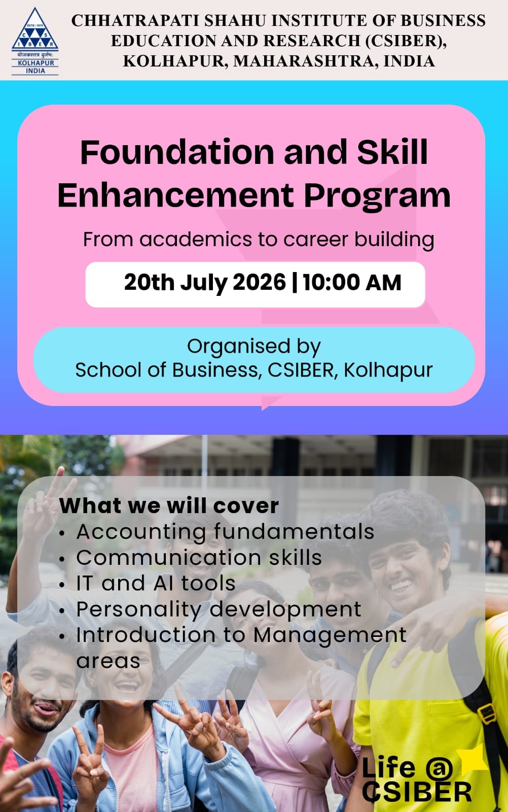 School of Business Inaugurates Foundation and Skill Enhancement Programme 2026